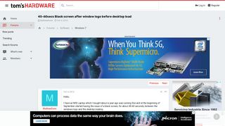 
                            5. 45-60secs Black screen after window logo before desktop load | Tom ...