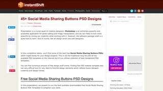 
                            11. 45+ Social Media Sharing Buttons PSD Designs | InstantShift