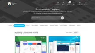 
                            3. 46 + Bootstrap Admin and Dashboard Template @ Creative Tim