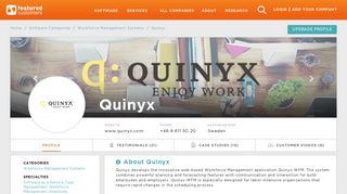 
                            12. 46 Customer Reviews & Customer References of Quinyx ...