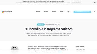 
                            13. 47 Incredible Instagram Statistics you Need to Know | Brandwatch