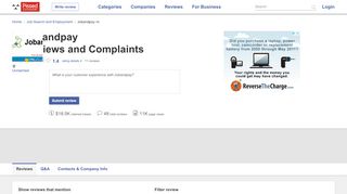 
                            6. 47 Jobandpay Reviews and Complaints @ Pissed Consumer