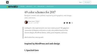 
                            12. 49 color schemes for 2017 – Envato – Medium
