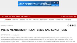 
                            6. 49ERS MEMBERSHIP PLAN TERMS AND CONDITIONS