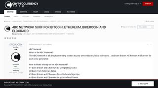 
                            2. 4BC Network surf for Bitcoin, Ethereum, Bikercoin and Eldorado ...