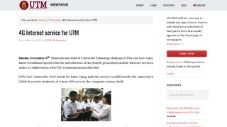 
                            5. 4G Internet service for UTM | UTM NewsHub