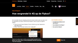 
                            6. 4G-netwerk vergrendelen op je Flybox | Orange België