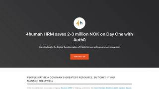 
                            12. 4human HRM saves 2-3 million NOK on Day One with Auth0 - Auth0