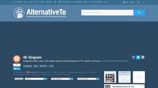 
                            8. 4K Stogram Alternatives and Similar Software - AlternativeTo.net