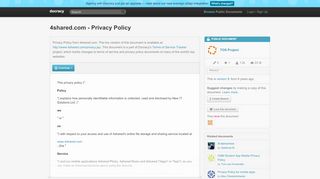 
                            11. 4shared.com - Privacy Policy - Docracy