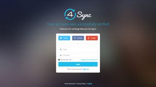 
                            2. 4sync.com - File sharing and storage - Login