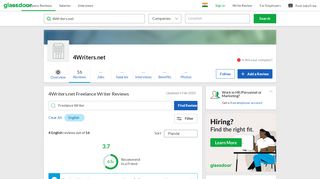 
                            9. 4Writers.net Freelance Writer Reviews | Glassdoor.co.in