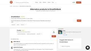 
                            3. 5 Alternatives to EmailOnDeck | Product Hunt