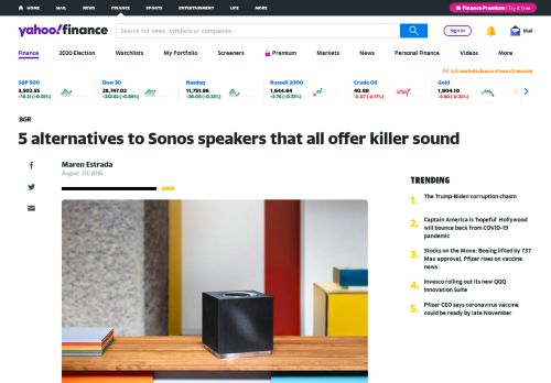 
                            13. 5 alternatives to Sonos speakers that all offer killer sound - Yahoo