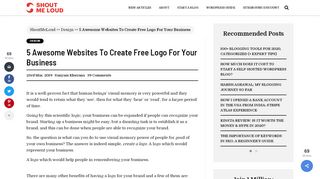 
                            9. 5 Awesome Websites To Create Free Logo For Your Business