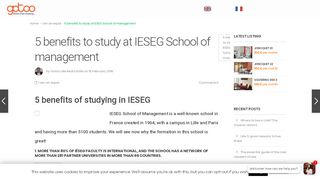 
                            12. 5 benefits to study at IESEG School of management - Gotoo ...