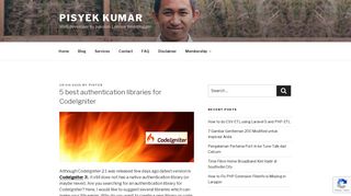 
                            12. 5 best authentication libraries for CodeIgniter - Pisyek Kumar
