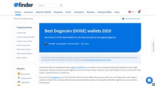 
                            4. 5 best Dogecoin (DOGE) wallets for 2019 | finder.com