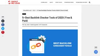 
                            13. 5 Best Free Online Backlink Checker Tools - ShoutMeLoud