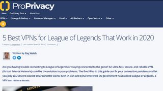 
                            10. 5 Best League of Legends VPNs 2019 | Taiwan IP ... - BestVPN.com