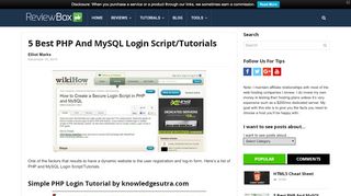 
                            10. 5 Best PHP And MySQL Login Script/Tutorials - Hosting Review Box