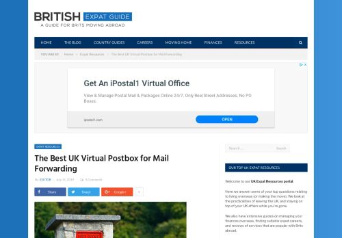 
                            13. 5 Best UK Virtual Postboxes For Mail Forwarding | British Expat Guide