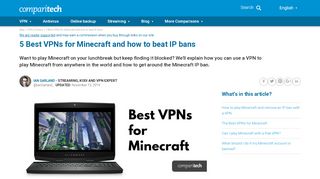 
                            12. 5 Best VPNs for Minecraft and how to beat IP bans | Comparitech