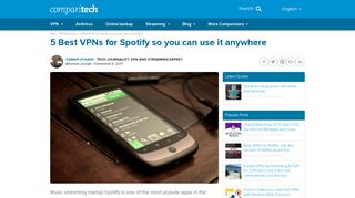 
                            11. 5 Best VPNs for Spotify so you can use it Abroad | Comparitech