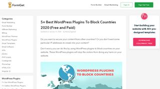 
                            3. 5+ Best WordPress Plugins To Block Countries 2019 | FormGet