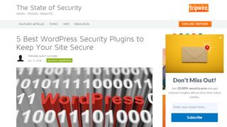 
                            11. 5 Best WordPress Security Plugins to Keep Your Site Secure - Tripwire