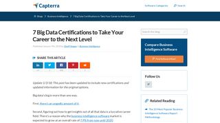 
                            10. 5 Big Data Certifications to Take Your Career to the Next Level