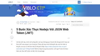
                            2. 5 Bước Xác Thực Nodejs Với JSON Web Token (JWT) - Viblo