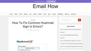 
                            4. 5 Common Hushmail Sign In Error | Reset Hushmail Login Problem