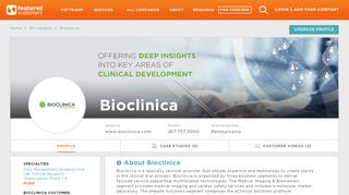 
                            12. 5 Customer Reviews & Customer References of Bioclinica ...