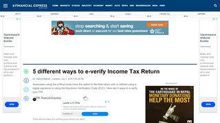 
                            12. 5 different ways to e-verify Income Tax Return - The Financial Express