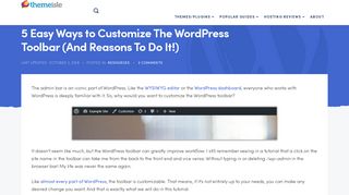 
                            9. 5 Easy Ways to Customize the WordPress Toolbar (And Reasons to ...