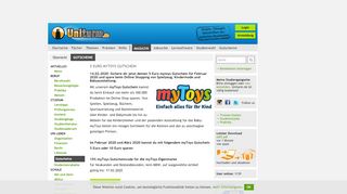 
                            11. 5 Euro mytoys Gutschein - Februar 2019 | Uniturm.de