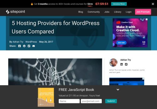 
                            13. 5 Hosting Providers for WordPress Users Compared — SitePoint