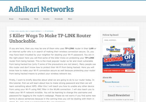 
                            12. 5 Killer Ways To Make TP-LINK Router Unhackable. | Adhikari ...
