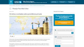 
                            6. 5 mitos e verdades sobre previdência privada - Porto Seguro