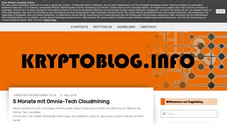 
                            5. 5 Monate mit Omnia-Tech Cloudmining - der deutsche Blog über ...