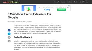 
                            10. 5 Must-Have Firefox Extensions For Blogging - Make Tech Easier