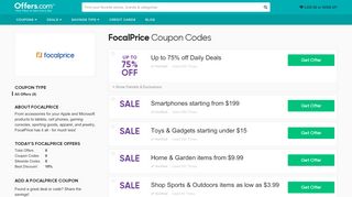 
                            6. $5 off FocalPrice Coupons & Promo Codes 2019 - Offers.com