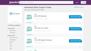 
                            13. $5 Off Interweave Store Coupon, Promo Codes - RetailMeNot