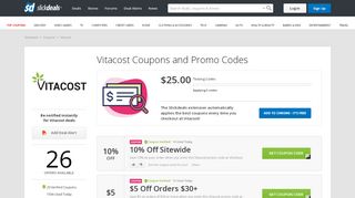 
                            10. $5 Off Vitacost Coupons, Promo Codes & Deals ~ Feb 2019 - Slickdeals