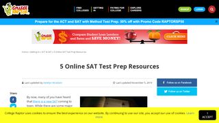 
                            10. 5 Online SAT Test Prep Resources | College Raptor