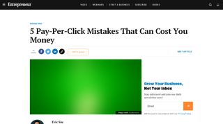 
                            6. 5 Pay-Per-Click Mistakes That Can Cost You Money - Entrepreneur