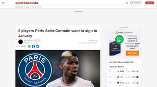 
                            3. 5 players Paris Saint-Germain want to sign in January - Sportskeeda
