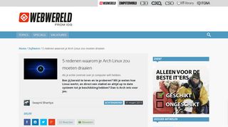 
                            6. 5 redenen waarom je Arch Linux zou moeten draaien - Webwereld