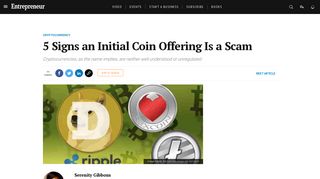 
                            9. 5 Signs an Initial Coin Offering Is a Scam - Entrepreneur